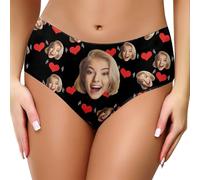 Personalised Women Cotton Briefs With Photo Personalised Gifts Boxers With Face On Personalised Funny Shorts Custom Boyfriend Photo Boxer Underpants Valentine'S Day Customized Underwear