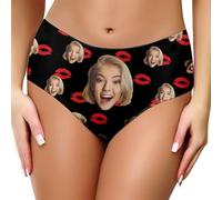 Personalised Women Cotton Briefs With Photo Personalised Gifts Boxers With Face On Personalised Funny Shorts Custom Boyfriend Photo Boxer Underpants Valentine'S Day Customized Underwear