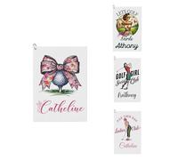 Personalised Women Golf Towels, Custom Funny Golf Towels with Towel Clip for Golf Bags & Clubs - Golfs Accessories Gifts for Women (24" X 16")