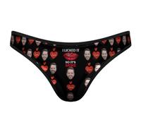 Personalised Women'S Thongs Custom Husband Boyfriend Multi Face Women'S Funny Face Photo Thong Novelty Underwear Gifts For Her,Birthday Valentine'S Day S-3XL (style 26)