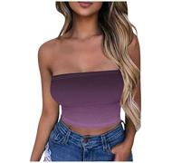 Personalised Womens Tube Top Custom Strapless Crop Top Customised Your Own Basic Vest Backless Sleeveless Bandeau Tops Add Text and Photo Plus Size Seamless Going Out Vest Light Support Cami M
