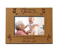 Personalised Wonderful Gran Engraved Wooden Photo Frame Gift (5 x 7 Inch)