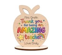 Personalised Wooden Apple | Amazing Teacher Gift | End of Term
