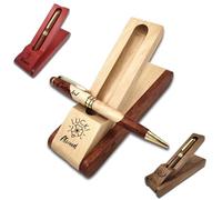 Personalised Wooden Ballpoint Pen Gift Set with Name Personalized Wood Pen Set with Engraved Business Wood Pens Gift for Men Women Boss Teacher Co-worker Friends (Personalised Pens 2)