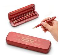 Personalised Wooden Ballpoint Pen Gift Set with Name Personalized Wood Pen Set with Engraved Business Wood Pens Gift for Men Women Boss Teacher Co-worker Friends (Personalized Pen Set - 4)