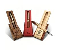 Personalised Wooden Ballpoint Pen Gift Set with Name Personalized Wood Pen Set with Engraved Business Wood Pens Gift for Men Women Boss Teacher Co-worker Friends (Personalised Pens 5)