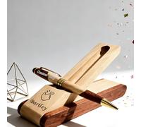 Personalised Wooden Ballpoint Pen Gift Set with Name Personalized Wood Pen Set with Engraved Business Wood Pens Gift for Men Women Boss Teacher Co-worker Friends (Personalised Pens 3)