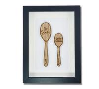 Personalised Wooden 'Big Spoon Little Spoon' Valentine's Day Box Frame Add your names - Anniversary, Birthday or Wedding