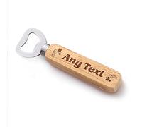 Personalised Wooden Bottle Opener Birthday Christmas Wedding Anniversary Valentines Day Fathers Day Gift for Him Boy Men Father Dad Daddy Grandad Wedding Favour 18th 30th 60th(Star)