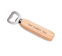 Personalised Wooden Bottle Opener Gifts for Dad, Daddy, Grandad, Him Any Name - Fathers Day Gift Ideas - Printed Bottle Opener Gifts from Son, Daughter, Children（Any Text）