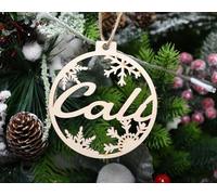 Personalised Wooden Christmas Tree Decorations, Different Name Ornament Christmas Hanging Gift Tree Wooden Tags (XF3)