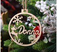 Personalised Wooden Christmas Tree Decorations, Different Name Ornament Christmas Hanging Gift Tree Wooden Tags (XF6)