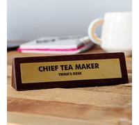 Personalised Wooden Desk Sign