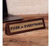 Personalised Wooden Desk Sign - Fixer of Everything