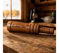 Personalised Wooden Duck Call - Whistle Customised Engraved Name Date Icon | Realistic Mallard Sound for Hunters, Ideal Hunting Accessories Gift for Men Dad