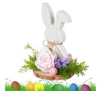 Personalised Wooden Easter Bunny - Easter Decoration, Perfect for Giving or Embellishing Your Space | Wooden Crafts with Fine Finish and Easy Coloured Details