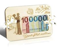 Personalised Wooden Money Gift Box for Birthday - Engraved Cash Holder Present for Men, Women, First Million Milestone（No cash）