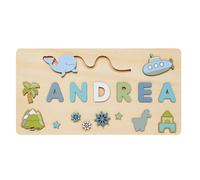 Personalised Wooden Name Puzzle for 1-3 Year Olds | Custom Learning Toys | Montessori Alphabet Gift for Baby's 1st Birthday, Christmas | Toddler Educational Toy (Girls & Boys)