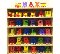 Personalised wooden name train : Use wooden letters to spell a personalised name