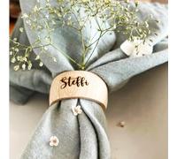 Personalised Wooden Napkin Ring with Name, Wooden Napkin Ring Holder, Engraved Napkin Holder, Rustic Wedding Gifts, Dining Table Decoration, Table Decoration