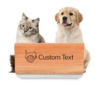 Personalised Wooden Pet Deshedding Brush, Custom Engraved Grooming Comb for Dogs & Cats, Short & Long Hair Undercoat Shedding Remover (Short Teeth Brush)