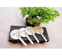 Personalised Wooden Plant Markers - Herb & Vegetable Labels, Custom Seedling Tags, Gardening Gifts for Mum/Dad, Allotment Accessories, Xmas Stocking Filler