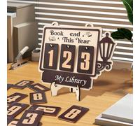 Personalised Wooden Reading Tracker, Hanging or Tabletop Books Read This Year Sign, Custom Library Home Readings Corner Classroom Decor, Ignite Sustained Reading Motivation