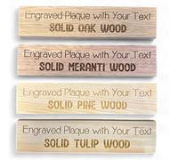 Personalised Wooden Sign For Door Or Room, Custom Engraved Name Plate, Compact 20x5 cm Size, FSC Timber Gift Sign For Home, Nursery Or Office Decor