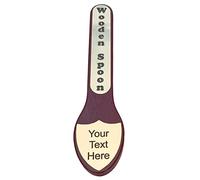 Personalised Wooden Spoon Trophy, Award. Choice of Designs Engraved with Any Text (Small Gold Spoon Award)