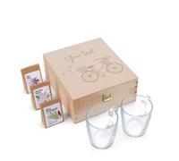 Personalised Wooden Tea Box - Organizer (9 Compartments) for Tea Lovers & Stylish Kitchen Accent