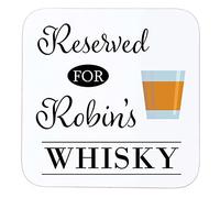Personalised Wooden Whisky Coaster | Custom Name Drinks Mat | Whisky Lover Gift for Him Husband Boyfriend Dad Grandad Uncle Brother Friend Colleague