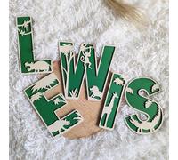 Personalised Woodland Nursery Name Sign, Custom Safari Animal Letters, Kids Bedroom Wall Decor, Animal Theme Wooden Name Plaque, Custom Nursery Wall Art, Baby Room Decoration