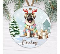 Personalised Working Dog Breed Christmas Tree Hanging Decor - Custom Name Pet Bauble For Dog Owners - Christmas Keepsake For Doggy Parents (Anatolian Shepherd, Acrylic - Indoor & Outdoor Use)
