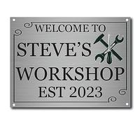 Personalised Workshop Sign/Plaque a5 size 20 x 15 cm