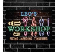 PERSONALISED Workshop Sign Tool Shed Garage Neon Effect Metal Plaque Custom Gift
