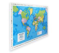Personalised World Map Poster Huge World Map Poster, Wall Decoration, Travel Gift, Home Décor Size 105 X 67cm