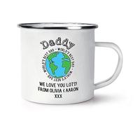 Personalised World's Best Daddy Enamel Mug Cup