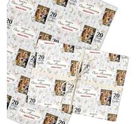 Personalised Wrapping Paper 20th China Wedding Anniversary Photo Gift Wrap | Custom Gift Wrap, Sheets or Rolls, Customised Personalized Wrapping Paper