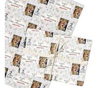 Personalised Wrapping Paper 2nd Cotton Wedding Anniversary Photo Gift Wrap | Custom Gift Wrap, Sheets or Rolls, Customised Personalized Wrapping Paper