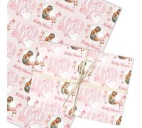 Personalised Wrapping Paper Baby Shower Pink Its A Girl Photo Gender Reveal | Custom Gift Wrap, Sheets or Rolls, Customised Personalized Wrapping Paper