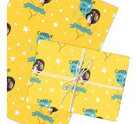 Personalised Wrapping Paper Congratulations Photo You Did It Balloons Yellow | Custom Gift Wrap, Sheets or Rolls, Customised Personalized Wrapping Paper