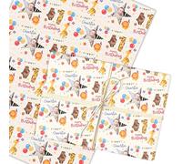 Personalised Wrapping Paper Kids Birthday Photo Safari Animals Custom Gift Wrap | Custom Gift Wrap, Sheets or Rolls, Customised Personalized Wrapping Paper