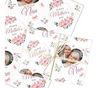 Personalised Wrapping Paper Mother's Day Nan Pink Heart Photo Custom Gift Wrap | Custom Gift Wrap, Sheets or Rolls, Customised Personalized Wrapping Paper