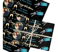 Personalised Wrapping Paper New Home House Key Round Photo Custom Gift Wrap | Custom Gift Wrap, Sheets or Rolls, Customised Personalized Wrapping Paper