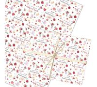 Personalised Wrapping Paper Wedding Anniversary Cute Birds Custom Gift Wrap | Custom Gift Wrap, Sheets or Rolls, Customised Personalized Wrapping Paper