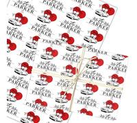 Personalised Wrapping Paper Wedding Day Mr & Mrs Red Heart Just Married Car | Custom Gift Wrap, Sheets or Rolls, Customised Personalized Wrapping Paper