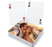 Personalised Writable Playing Cards, Blank or Lined, 54-Card Pack | Add your own words to the fronts and a single photograph to all the backs for a keepsake to share with loved ones.