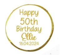 Personalised Written Chocolate Neapolitan Squares Wedding Party Favour Birthday Gift Anniversary Baby Shower Christmas Easter Halloween Valentine Eid Diwali Custom Own Design (20, Gold Coin)