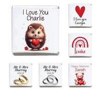 Personalised Written Love Chocolate Neapolitans Valentines Sweets Gifts for Her Gifts for Him Wedding Anniversary (100, Silver Neapolitan)