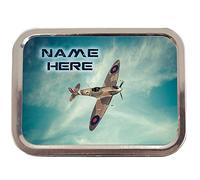 Personalised Ww2 Fighter Planes St399 2oz Tobacco Tin | Baccy Storage | Pill Box | Cigarette Rolling Stash Can